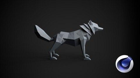 Learn Cinema 4D: Low Poly Wolf